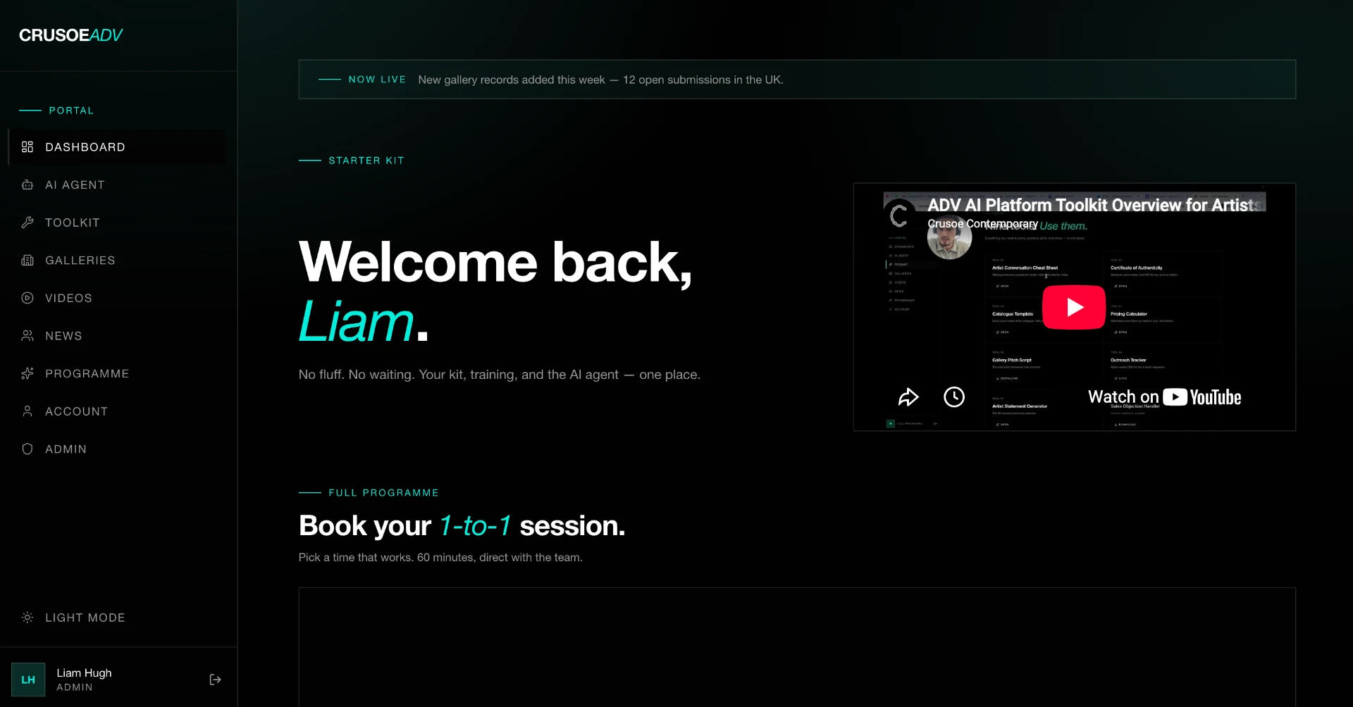 Members Portal interface